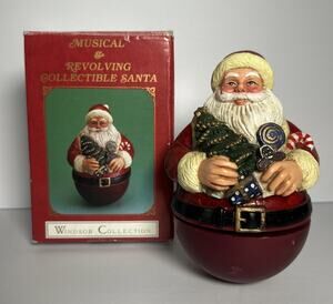 Windsor Collection- Musical & Revolving Collectible Santa 7” Tall